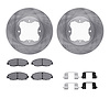 6312-59032 Brake Rotors with 3000-Series Ceramic Brake Pads Kit with Hardware, 1990-1997 Acura/Honda, Position: Front - image 1