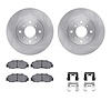6312-59036 Brake Rotors with 3000-Series Ceramic Brake Pads Kit with Hardware, 1992-1996 Acura/Honda, Position: Front - image 1