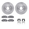 6312-59038 Brake Rotors with 3000-Series Ceramic Brake Pads Kit with Hardware, 1998-2002 Acura/Honda, Position: Front - image 1