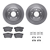 6312-59040 Brake Rotors with 3000-Series Ceramic Brake Pads Kit with Hardware, 2002-2004 Acura/Honda, Position: Rear - image 1