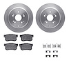 6312-59041 Brake Rotors with 3000-Series Ceramic Brake Pads Kit with Hardware, 2007-2012 Acura/Honda, Position: Rear - image 1