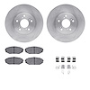 6312-59058 Brake Rotors with 3000-Series Ceramic Brake Pads Kit with Hardware, 1999-2004 Acura/Honda, Position: Front - image 1