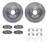 6312-59064 Brake Rotors with 3000-Series Ceramic Brake Pads Kit with Hardware, 2003-2017 Acura/Honda, Position: Front - image 1