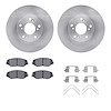 6312-59065 Brake Rotors with 3000-Series Ceramic Brake Pads Kit with Hardware, 2002-2015 Acura/Honda, Position: Front - image 1