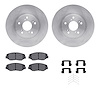 6312-59069 Brake Rotors with 3000-Series Ceramic Brake Pads Kit with Hardware, 2003-2008 Acura/Honda, Position: Front - image 1