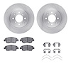 6312-59071 Brake Rotors with 3000-Series Ceramic Brake Pads Kit with Hardware, 2003-2008 Acura/Honda, Position: Front - image 1