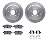 6312-59077 Brake Rotors with 3000-Series Ceramic Brake Pads Kit with Hardware, 2005-2010 Acura/Honda, Position: Rear - image 1