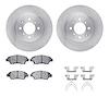 6312-59079 Brake Rotors with 3000-Series Ceramic Brake Pads Kit with Hardware, 2009-2014 Acura/Honda, Position: Front - image 1