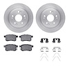 6312-59082 Brake Rotors with 3000-Series Ceramic Brake Pads Kit with Hardware, 2008-2017 Acura/Honda, Position: Rear - image 1