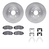 6312-59083 Brake Rotors with 3000-Series Ceramic Brake Pads Kit with Hardware, 1999-2014 Acura/Honda, Position: Front - image 1