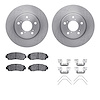 6312-59084 Brake Rotors with 3000-Series Ceramic Brake Pads Kit with Hardware, 2005-2010 Acura/Honda, Position: Front - image 1