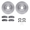 6312-59092 Brake Rotors with 3000-Series Ceramic Brake Pads Kit with Hardware, 2006-2014 Acura/Honda, Position: Front - image 1