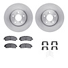 6312-59093 Brake Rotors with 3000-Series Ceramic Brake Pads Kit with Hardware, 2009-2014 Acura/Honda, Position: Front - image 1
