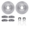 6312-59095 Brake Rotors with 3000-Series Ceramic Brake Pads Kit with Hardware, 2003-2021 Acura/Honda, Position: Front - image 1