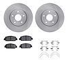 6312-59097 Brake Rotors with 3000-Series Ceramic Brake Pads Kit with Hardware, Fits Select Acura/Honda, Position: Front - image 1