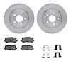 6312-59099 Brake Rotors with 3000-Series Ceramic Brake Pads Kit with Hardware, Fits Select Acura/Honda, Position: Rear - image 1