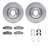6312-59100 Brake Rotors with 3000-Series Ceramic Brake Pads Kit with Hardware, 2007-2020 Acura/Honda, Position: Front - image 1