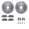 6312-59104 Brake Rotors with 3000-Series Ceramic Brake Pads Kit with Hardware, 2016-2016 Acura/Honda, Position: Rear - image 1