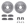 6312-59105 Brake Rotors with 3000-Series Ceramic Brake Pads Kit with Hardware, Fits Select Acura/Honda, Position: Rear - image 1