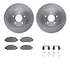 6312-59106 Brake Rotors with 3000-Series Ceramic Brake Pads Kit with Hardware, 2016-2017 Acura/Honda, Position: Front - image 1