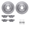 6312-59108 Brake Rotors with 3000-Series Ceramic Brake Pads Kit with Hardware, 2017-2021 Acura/Honda, Position: Rear - image 1