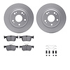6312-59109 Brake Rotors with 3000-Series Ceramic Brake Pads Kit with Hardware, 2017-2020 Acura/Honda, Position: Rear - image 1