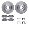 6312-59112 Brake Rotors with 3000-Series Ceramic Brake Pads Kit with Hardware, Fits Select Acura/Honda, Position: Front - image 1
