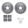 6312-63004 Brake Rotors with 3000-Series Ceramic Brake Pads Kit with Hardware, 1967-1991 Mercedes-Benz, Position: Rear - image 1
