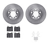 6312-63013 Brake Rotors with 3000-Series Ceramic Brake Pads Kit with Hardware, 1965-1973 Mercedes-Benz, Position: Front - image 1