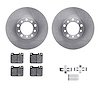 6312-63016 Brake Rotors with 3000-Series Ceramic Brake Pads Kit with Hardware, 1972-1979 Mercedes-Benz, Position: Front - image 1