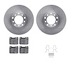 6312-63017 Brake Rotors with 3000-Series Ceramic Brake Pads Kit with Hardware, 1973-1979 Mercedes-Benz, Position: Front - image 1