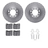 6312-63019 Brake Rotors with 3000-Series Ceramic Brake Pads Kit with Hardware, 1976-1979 Mercedes-Benz, Position: Front - image 1