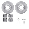 6312-63023 Brake Rotors with 3000-Series Ceramic Brake Pads Kit with Hardware, 1979-1985 Mercedes-Benz, Position: Front - image 1