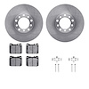 6312-63024 Brake Rotors with 3000-Series Ceramic Brake Pads Kit with Hardware, 1979-1980 Mercedes-Benz, Position: Front - image 1