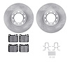 6312-63025 Brake Rotors with 3000-Series Ceramic Brake Pads Kit with Hardware, 1979-1985 Mercedes-Benz, Position: Front - image 1