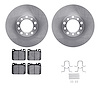 6312-63026 Brake Rotors with 3000-Series Ceramic Brake Pads Kit with Hardware, 1979-1980 Mercedes-Benz, Position: Front - image 1