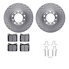 6312-63028 Brake Rotors with 3000-Series Ceramic Brake Pads Kit with Hardware, 1980-1985 Mercedes-Benz, Position: Front - image 1