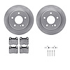 6312-63030 Brake Rotors with 3000-Series Ceramic Brake Pads Kit with Hardware, 1994-1995 Mercedes-Benz, Position: Rear - image 1