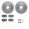 6312-63033 Brake Rotors with 3000-Series Ceramic Brake Pads Kit with Hardware, 1984-1995 Mercedes-Benz, Position: Front - image 1