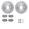6312-63036 Brake Rotors with 3000-Series Ceramic Brake Pads Kit with Hardware, 1984-1989 Mercedes-Benz, Position: Front - image 1