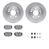 6312-63037 Brake Rotors with 3000-Series Ceramic Brake Pads Kit with Hardware, 1987-1987 Mercedes-Benz, Position: Front - image 1