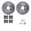 6312-63042 Brake Rotors with 3000-Series Ceramic Brake Pads Kit with Hardware, 1992-1995 Mercedes-Benz, Position: Rear - image 1