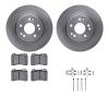 6312-63044 Brake Rotors with 3000-Series Ceramic Brake Pads Kit with Hardware, 1990-1995 Mercedes-Benz, Position: Front - image 1