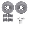6312-63046 Brake Rotors with 3000-Series Ceramic Brake Pads Kit with Hardware, 1990-1995 Mercedes-Benz, Position: Front - image 1