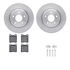 6312-63051 Brake Rotors with 3000-Series Ceramic Brake Pads Kit with Hardware, 1998-2009 Multiple Makes/Models, Position: Rear - image 1
