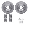 6312-63054 Brake Rotors with 3000-Series Ceramic Brake Pads Kit with Hardware, 1998-2003 Mercedes-Benz, Position: Rear - image 1