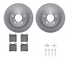 6312-63056 Brake Rotors with 3000-Series Ceramic Brake Pads Kit with Hardware, 1996-1998 Mercedes-Benz, Position: Rear - image 1
