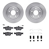 6312-63066 Brake Rotors with 3000-Series Ceramic Brake Pads Kit with Hardware, 1996-2004 Mercedes-Benz, Position: Front - image 1