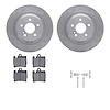 6312-63091 Brake Rotors with 3000-Series Ceramic Brake Pads Kit with Hardware, 2001-2002 Mercedes-Benz, Position: Rear - image 1