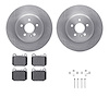 6312-63096 Brake Rotors with 3000-Series Ceramic Brake Pads Kit with Hardware, 2000-2005 Mercedes-Benz, Position: Rear - image 1